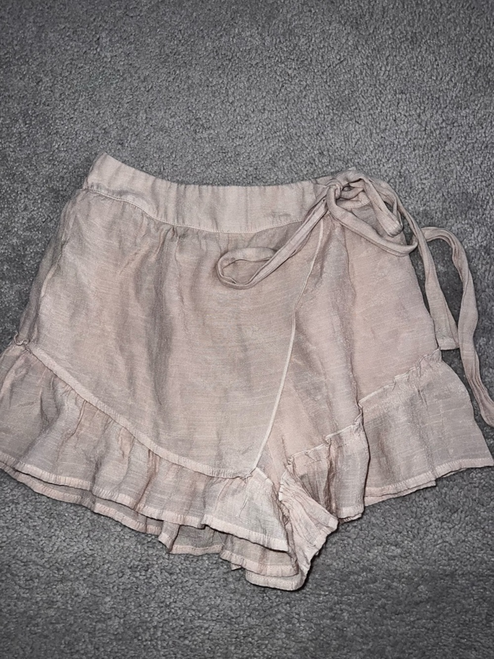 Women’s Cream Ruffle Wrap Skort